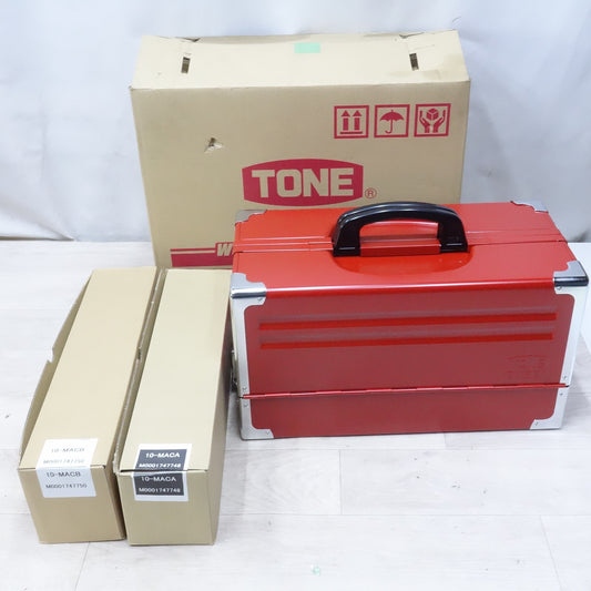 [送料無料] 未使用◆トネ TONE ツール ケース BX331 10-MACA 10-MACB ツール セット スパナ 六角棒 レンチ ソケット ラチェット ハンドル 等◆