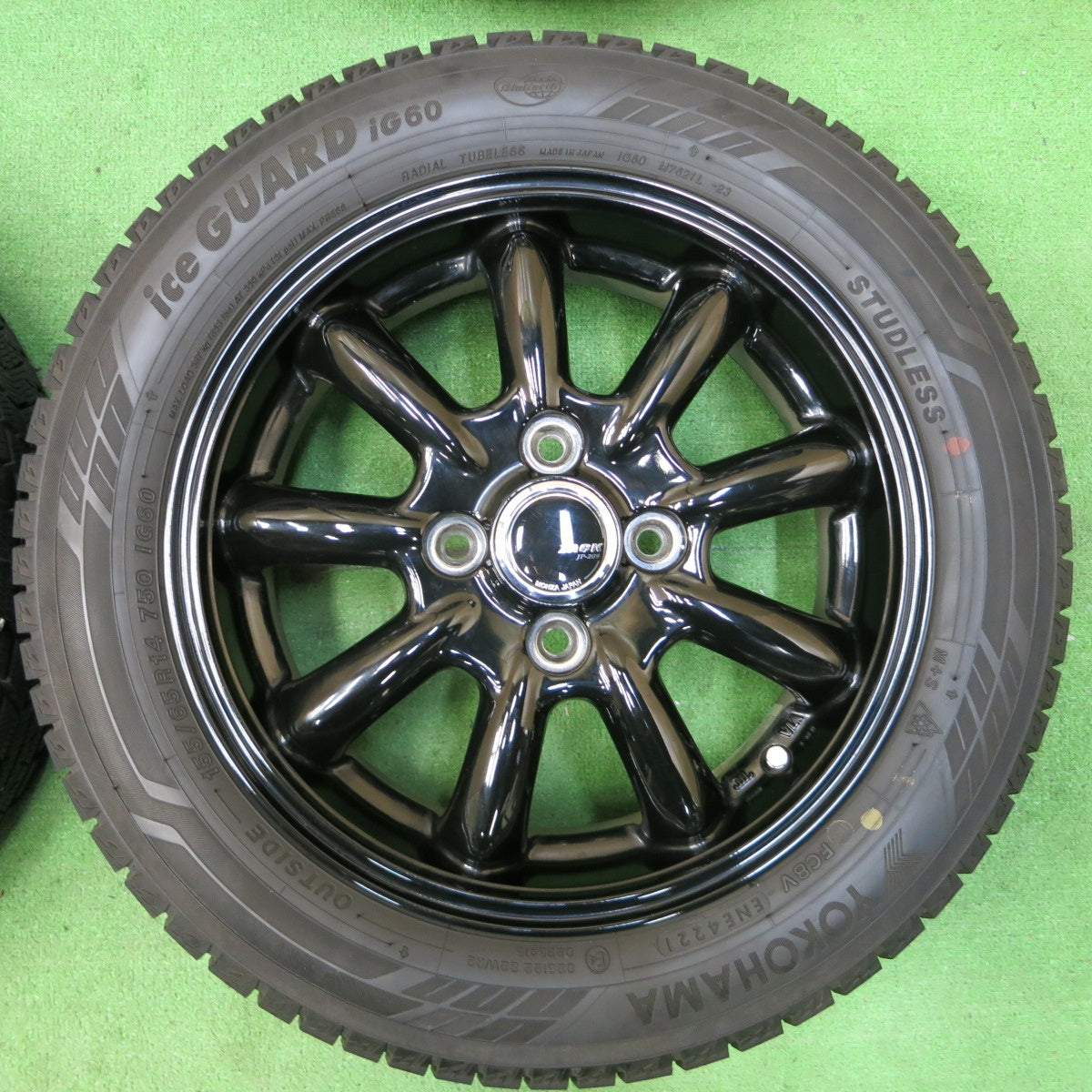 *送料無料* バリ溝！21年！キレイ！9.5分★スタッドレス 155/65R14 ヨコハマ アイスガード iG60 ZACK JP-209 MONZA 14インチ PCD100/4H★4052709イス