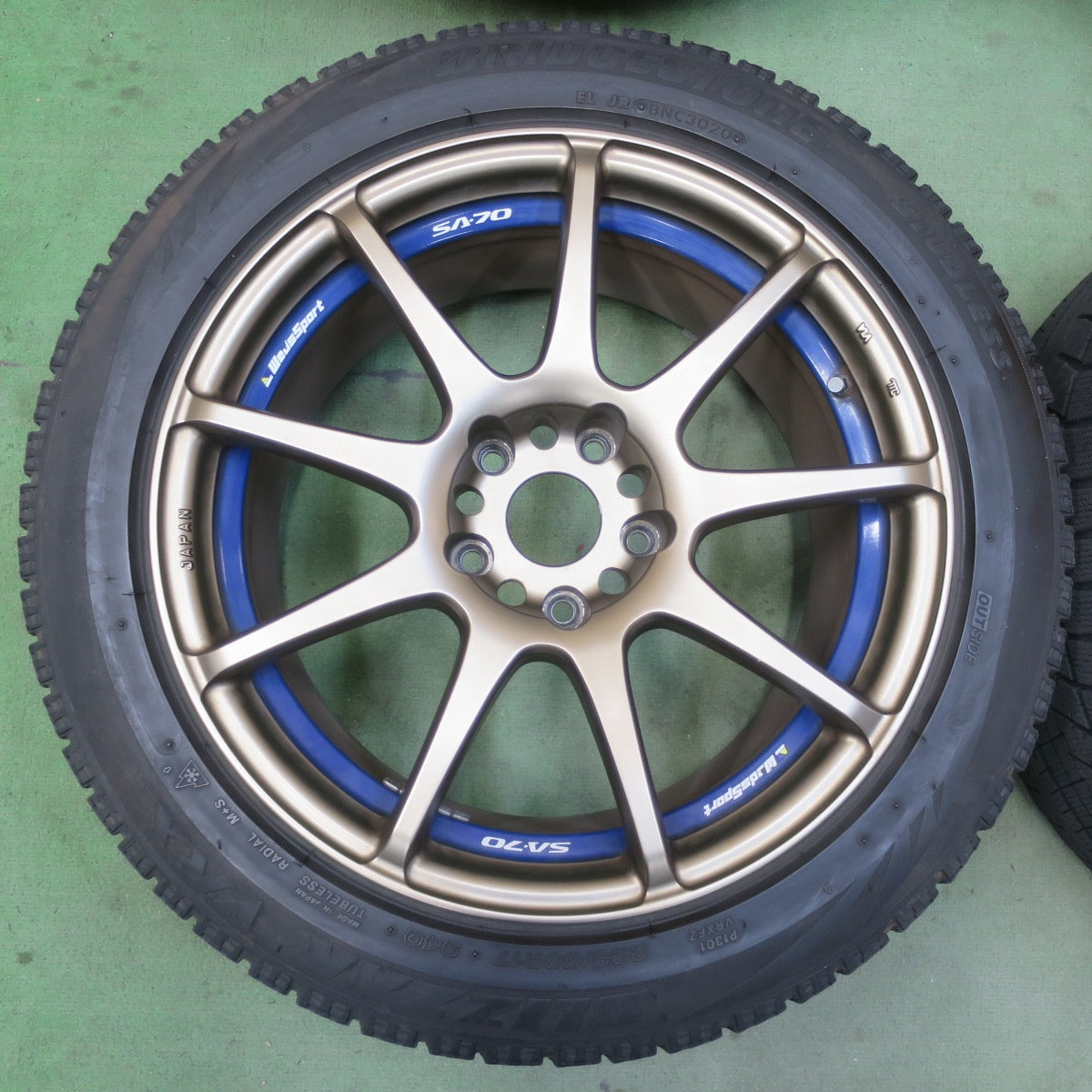 センサー付★ＷedsSport SA-70 225/50R17 スタッドレス ブリヂストン ブリザック VRX ウェッズスポーツ 17インチ PCD114.3/5H★6041106イス