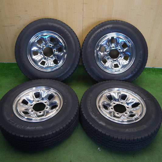 バリ溝！8.5分★トヨタ 100系 ハイエース 純正 メッキ 195/80R15 107/105L スタッドレス ヨコハマ アイスガード iG91 15インチ PCD139.7/6H★6060804Hス