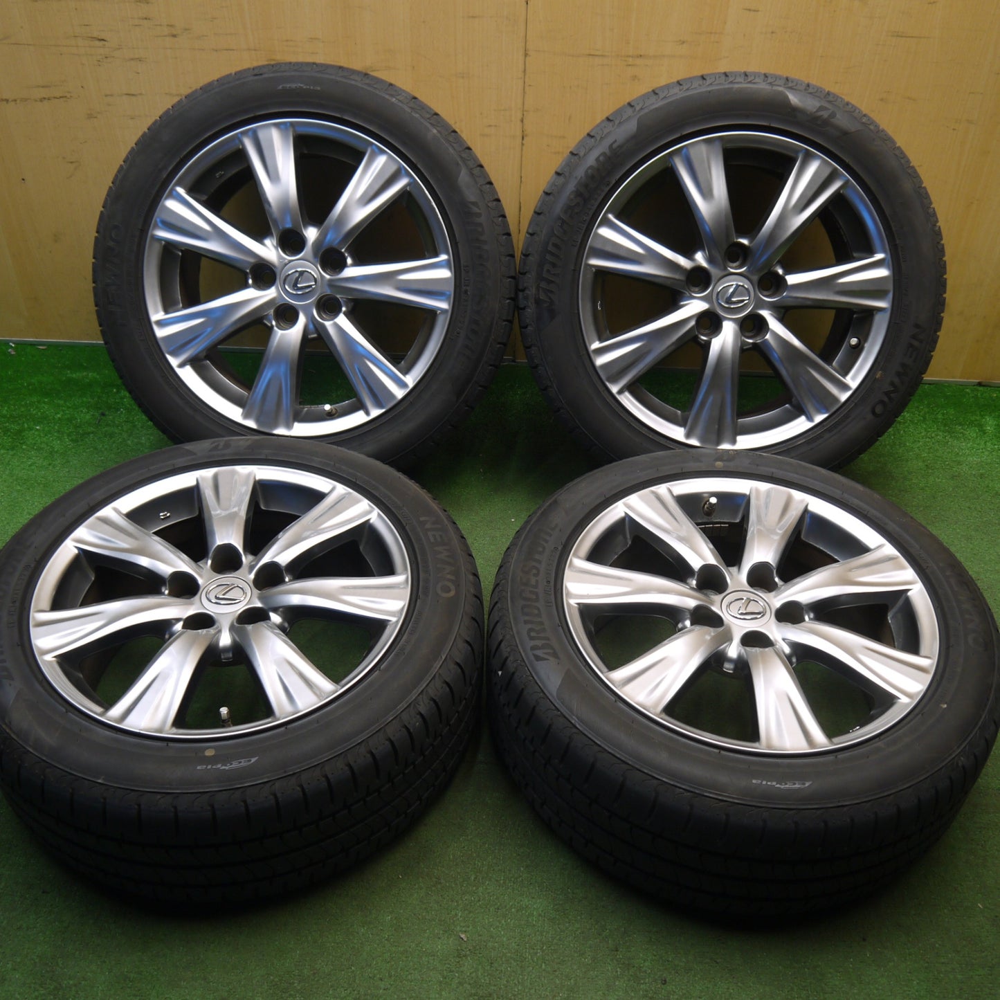 センサー付き！バリ溝！22年！8.5分★レクサス GS 純正 225/50R17 ブリヂストン NEWNO ニューノ 17インチ PCD114.3/5H★6031804Hノ