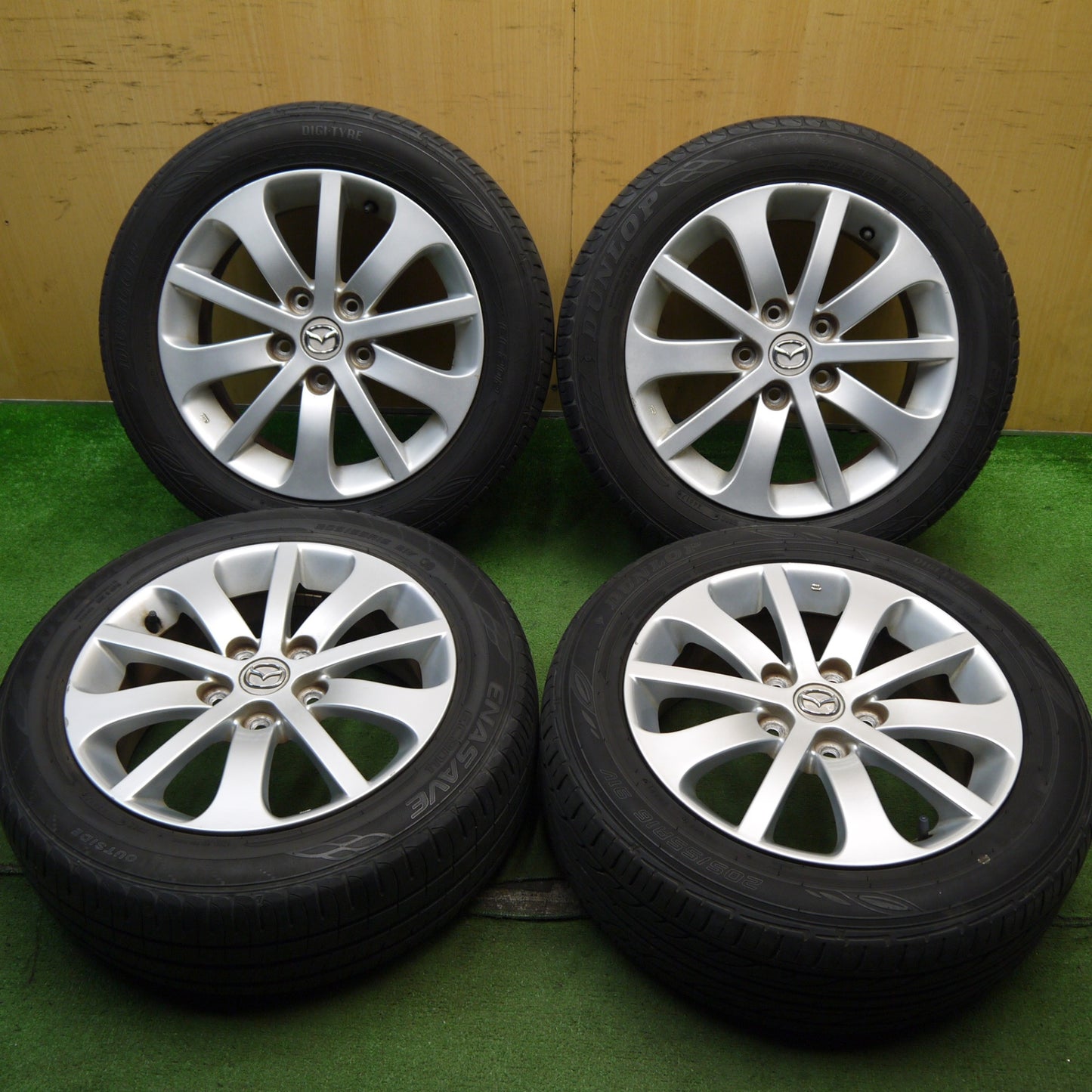 バリ溝！21年！8.5分★マツダ プレマシー 純正 205/55R16 ダンロップ エナセーブ EC204 EC202 16インチ PCD114.3/5H★5060306Hノ