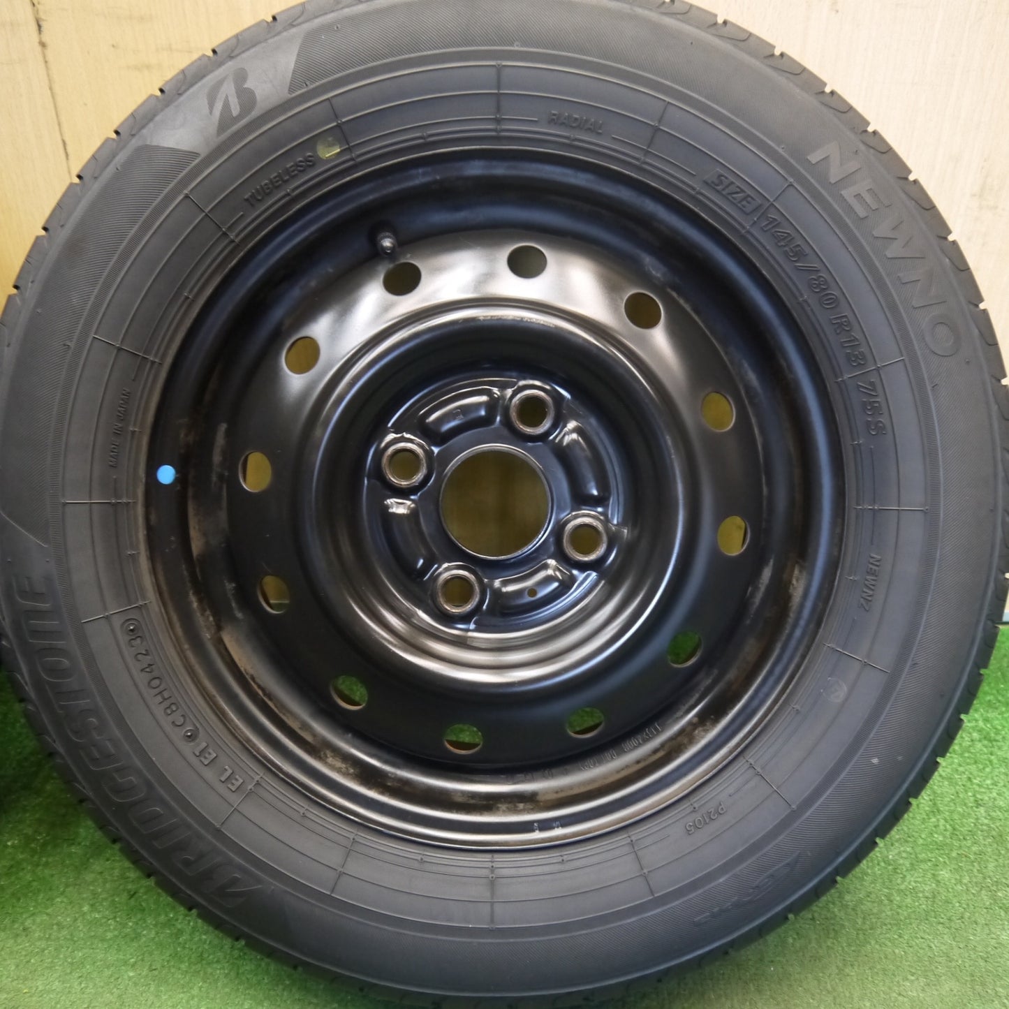 4本価格！23年★145/80R13 ブリヂストン NEWNO スチール ホイール ニューノ 13インチ PCD100/4H★6051905Hノ