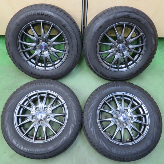 バリ溝！キレイ！9分★スタッドレス 195/65R15 ヨコハマ アイスガード iG70 VELVA SPORTZ ヴェルヴァ 15インチ PCD114.3/5H★6050802イス
