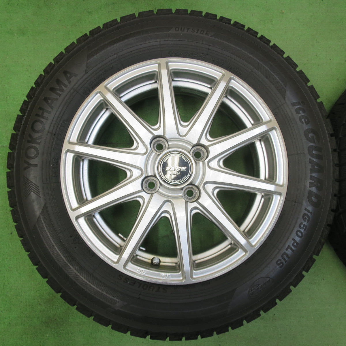 バリ溝！9.5分★スタッドレス 175/70R14 ヨコハマ アイスガード iG50 プラス ZACK JP-710 MONZA ザック 14インチ PCD100/4H★5051010イス