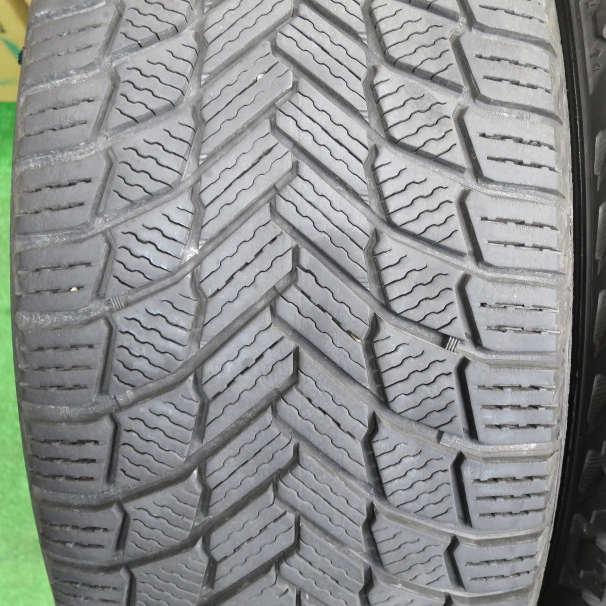センサー付！バリ溝！キレイ！8.5分★ワーゲン 等 BORBET TypeV 235/55R18 スタッドレス ミシュラン X-ICE SNOW SUV ボルベット タイプV 18インチ PCD112/5H★6030701NKス
