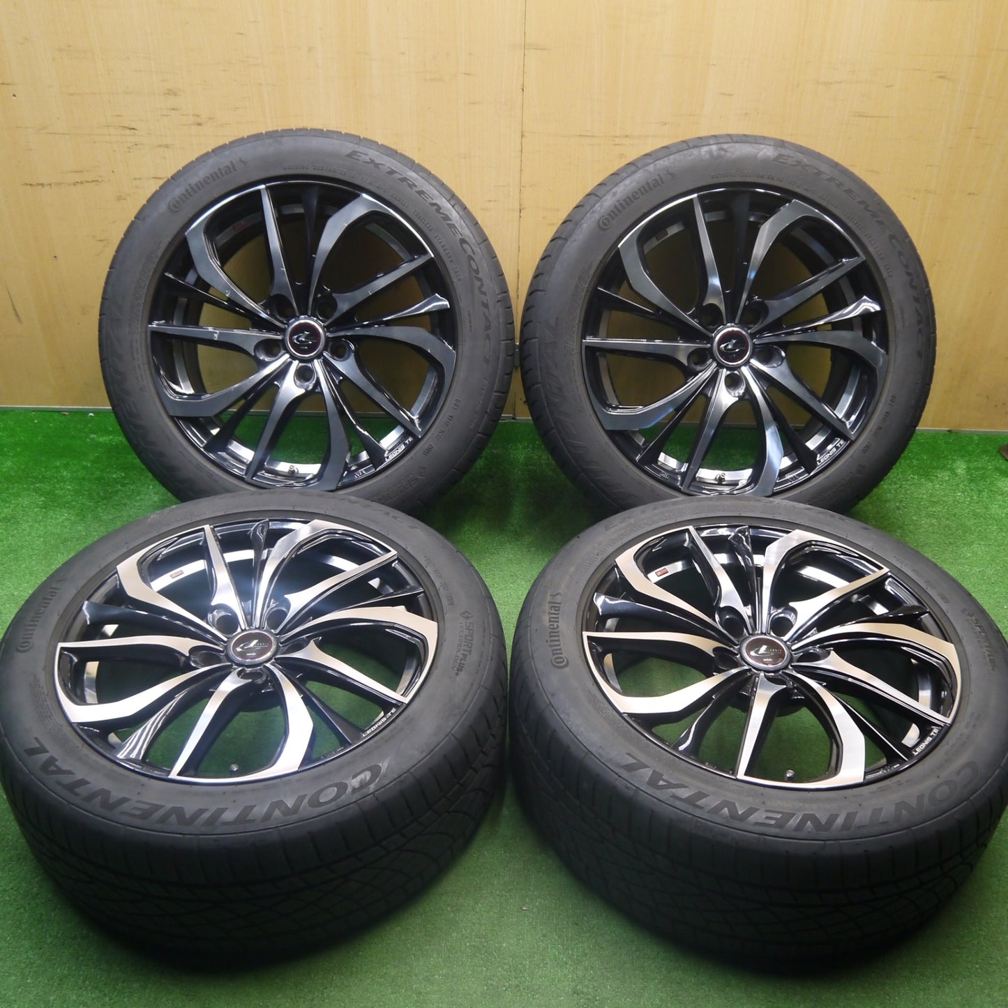 キレイ★LEONIS TE 235/50R18 コンチネンタル EXTREME CONTACT DWS06 レオニス 18インチ PCD114.3/5H★6010601Hノ
