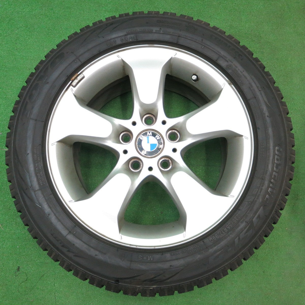 *送料無料* バリ溝！9.5分★BMW X3 E83 純正 235/55R17 スタッドレス トーヨー オブザーブ GSi-5 17インチ PCD120/5H★4052502ナス
