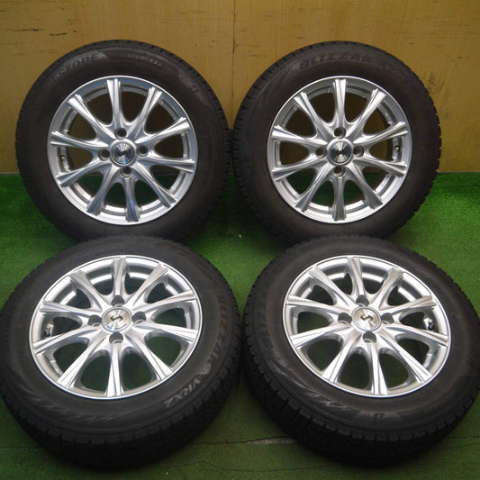 バリ溝！キレイ！9分★スタッドレス 165/65R14 ブリヂストン ブリザック VRX2 weds ウェッズ 14インチ PCD100/4H★5021705Hス