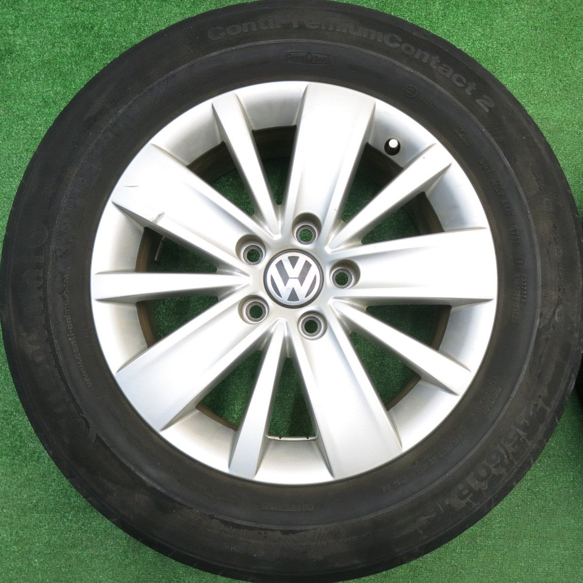 4本価格★ワーゲン 7N シャラン 純正 215/60R16 コンチネンタル コンチプレミアム コンタクト2 16インチ PCD112/5H★5103008HAノ