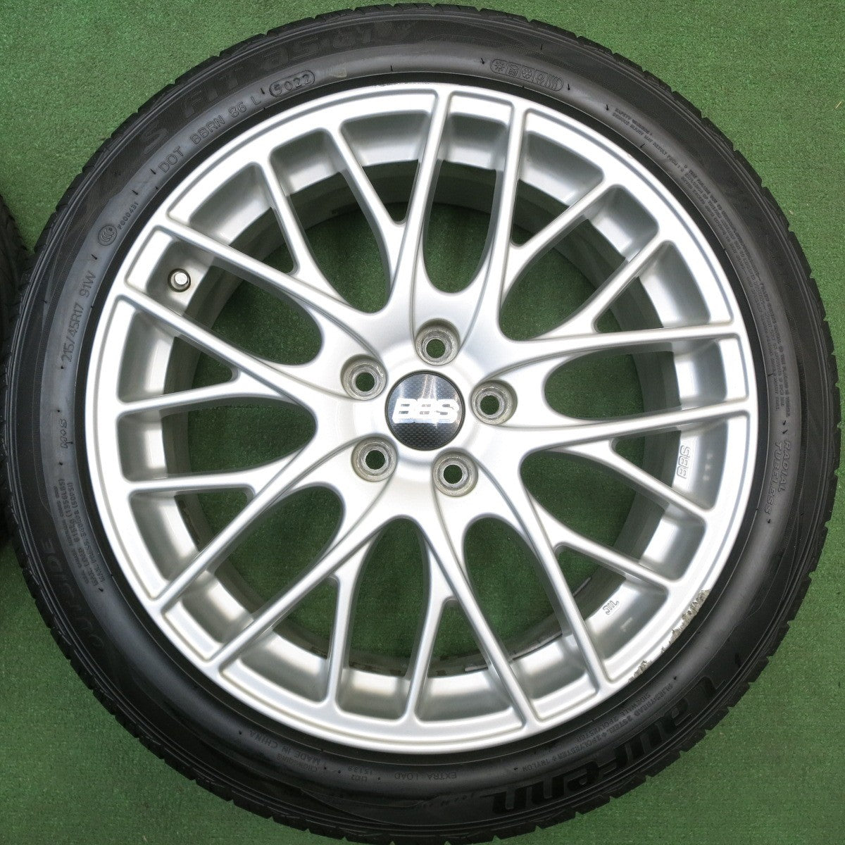 ほぼ未使用！22年！キレイ★プリウス 等 BBS CS022 215/45R17 ラウフェン S FIT as-01 17インチ PCD100/5H★6012901HAノ