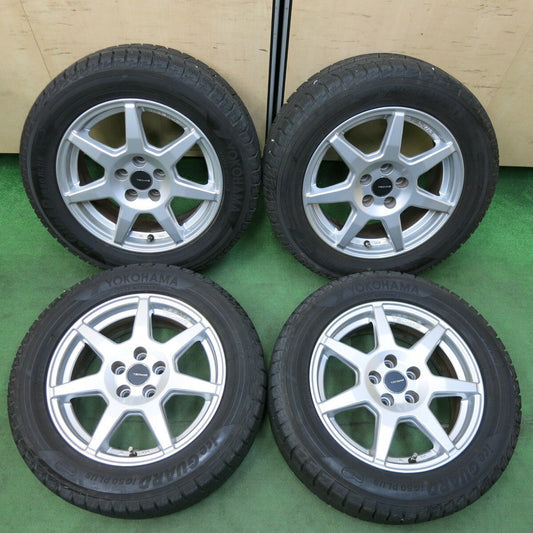 バリ溝！キレイ！9分★アウディ 8X A1 等 TECMAG TYPE 207R 205/55R15 スタッドレス ヨコハマ アイスガード iG50 プラス テクマグ 15インチ PCD100/5H★4121808SYス