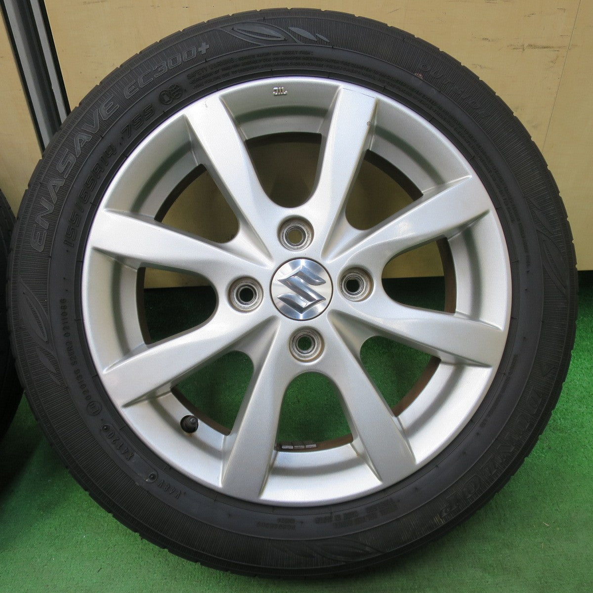 [送料無料] 4本価格★スズキ MH34S ワゴンR スティングレー 純正 155/65R14 ダンロップ エナセーブ EC300+ 14インチ PCD100/4H★5033108イノ