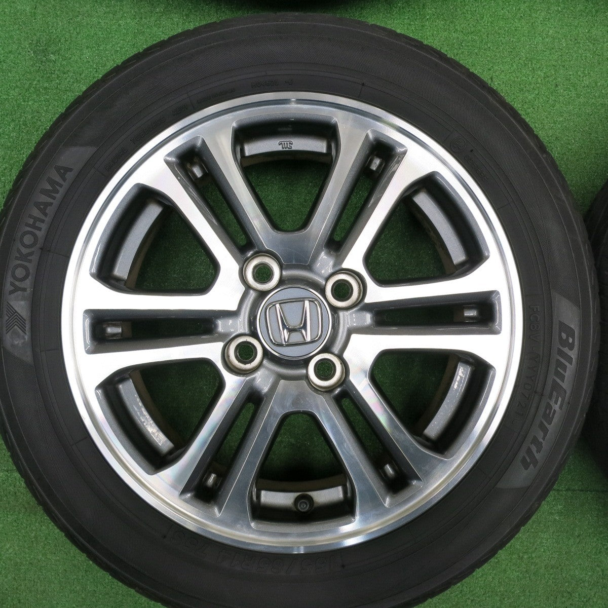 [送料無料] キレイ！21年★ホンダ JF1 JF2 N-BOX 純正 155/65R14 ヨコハマ ブルーアース 14インチ Nボックス PCD100/4H★4120905TNノ