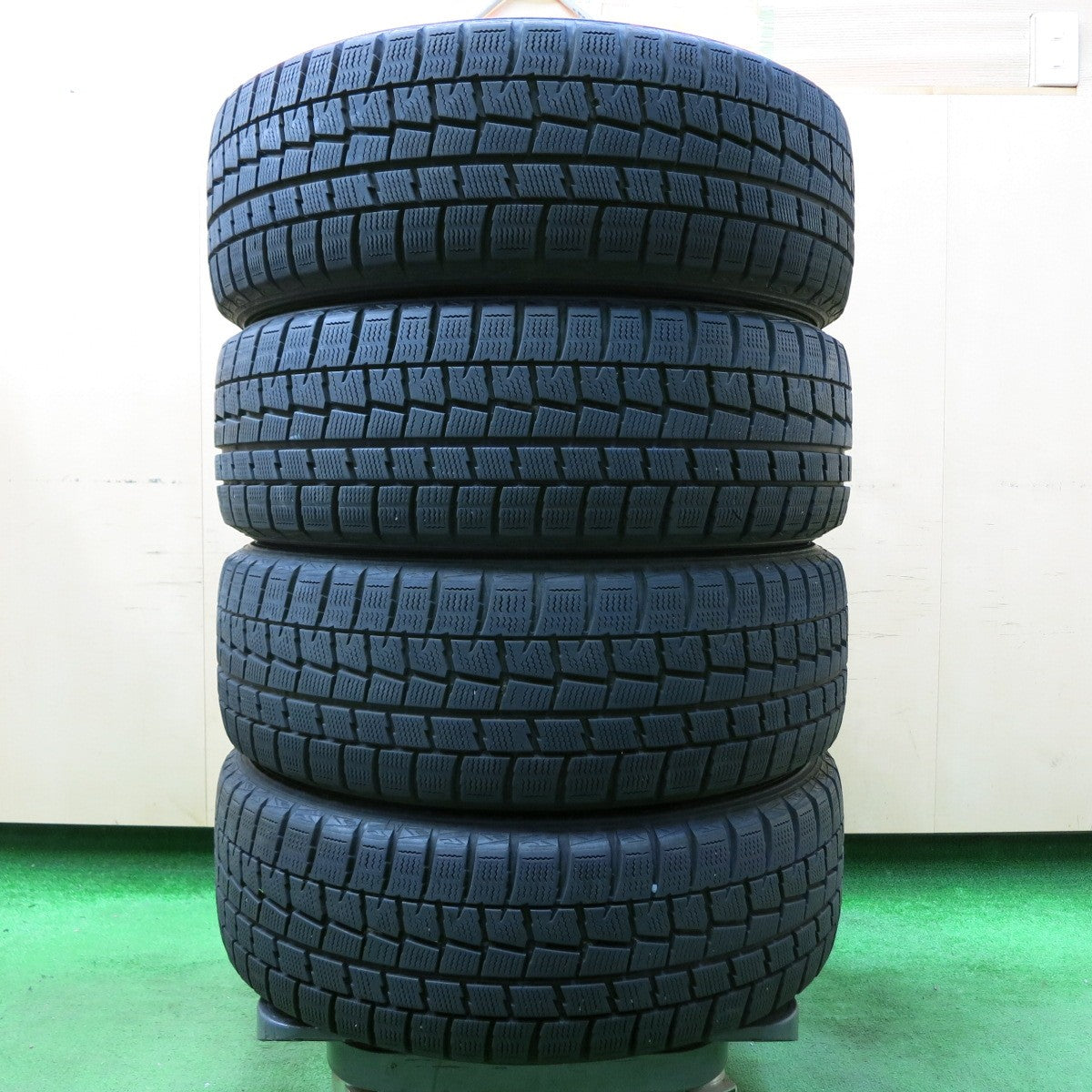 *送料無料* バリ溝！キレイ！8.5分★ホンダ CR-Z 純正 195/55R16 スタッドレス ダンロップ ウインターマックス WM01 CRZ PCD114.3/5H★4050307イス