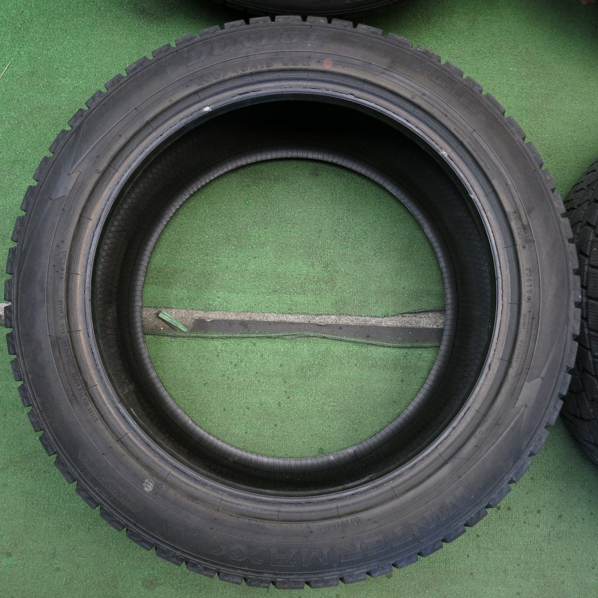 バリ溝！9.5分◎スタッドレス 255/45R18 ダンロップ ウインターマックス WM02 ベンツ W221 Sクラス アウディ A7 等◎6082606KKスタ