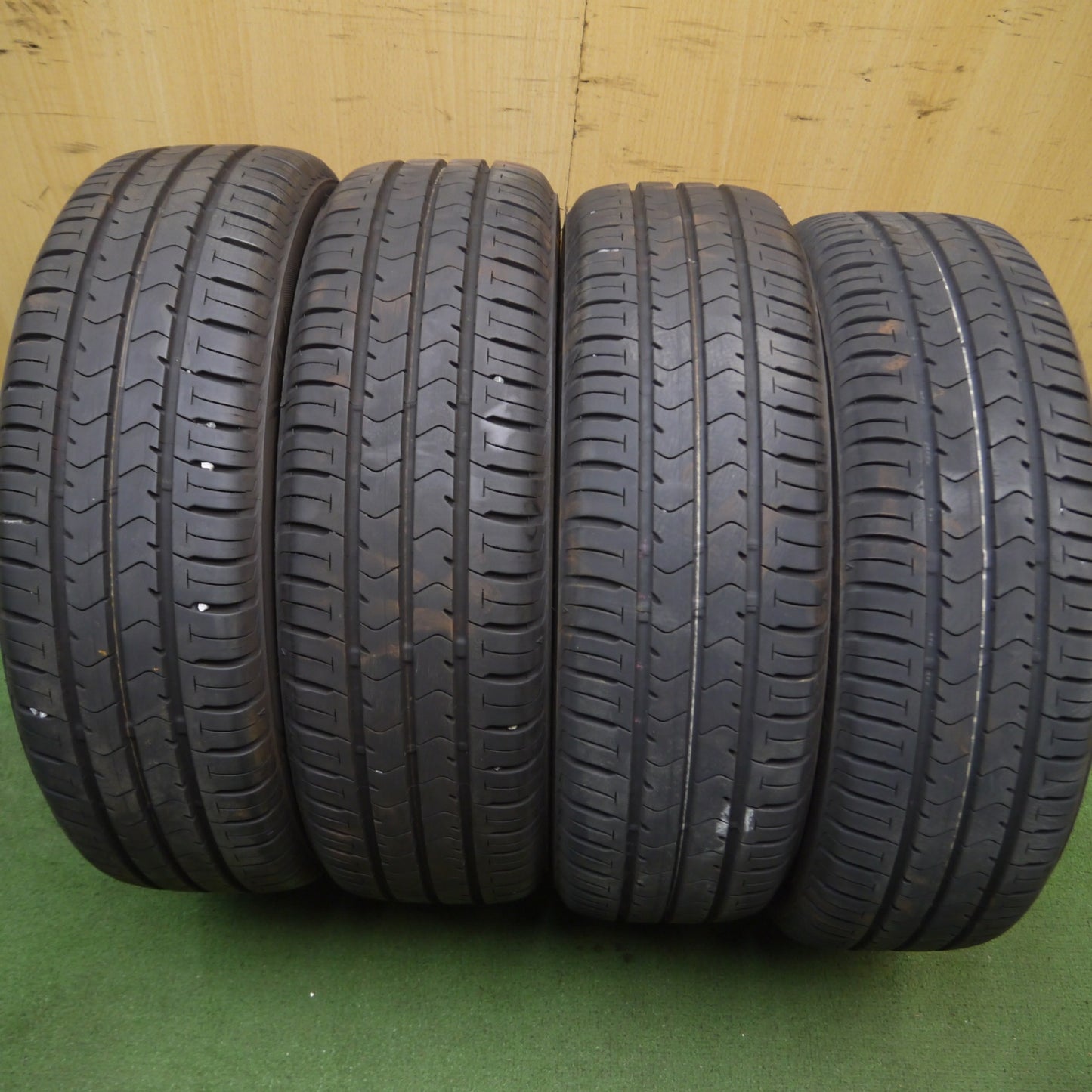 *送料無料* バリ溝！9分★ダイハツ タント 純正 165/55R15 ブリヂストン エコピア NH100C 15インチ PCD100/4H★4060401Hノ