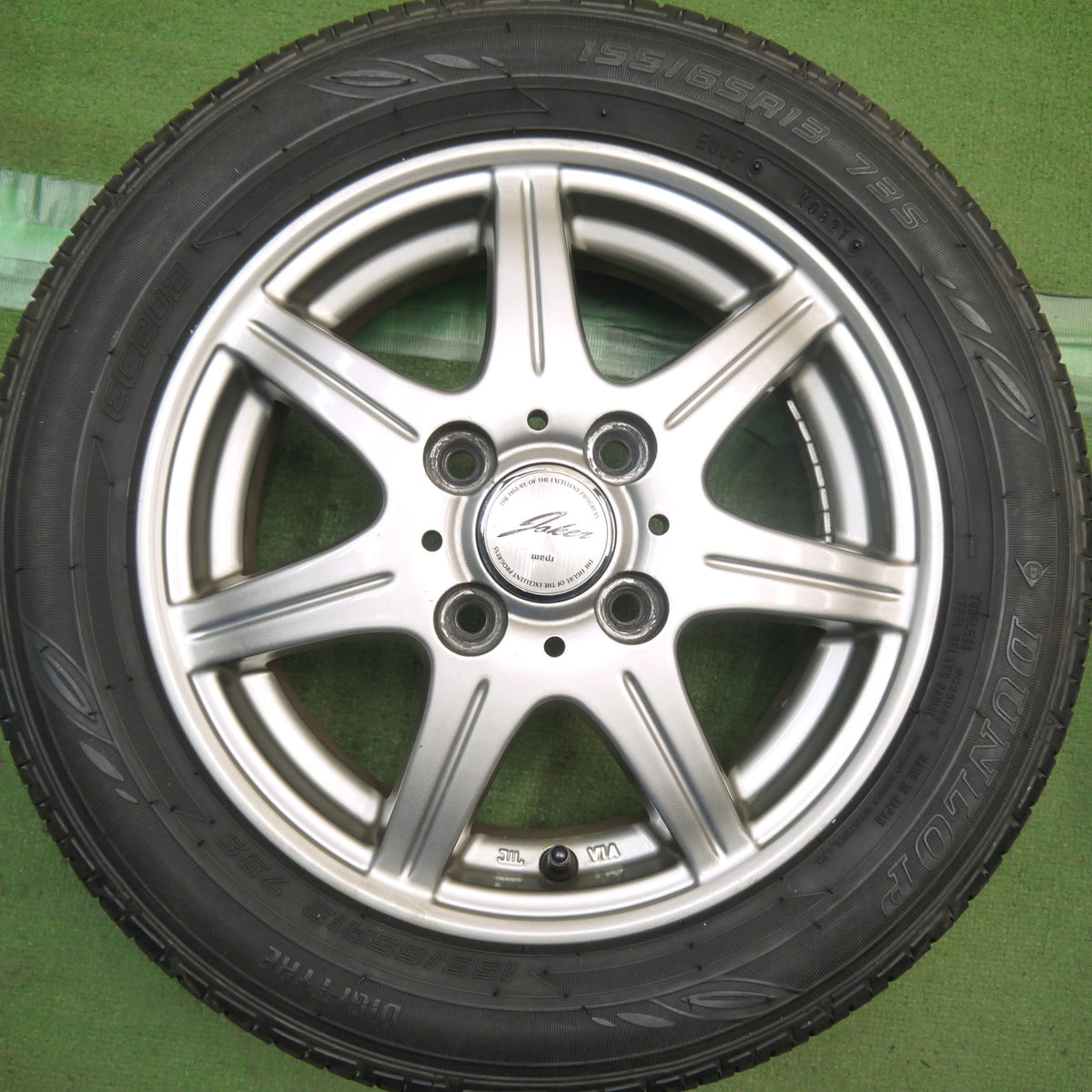 バリ溝！9.5分以上◎155/65R13 ダンロップ EC202 JOKER ジョーカー 13インチ PCD100/4H◎6092904Hノ