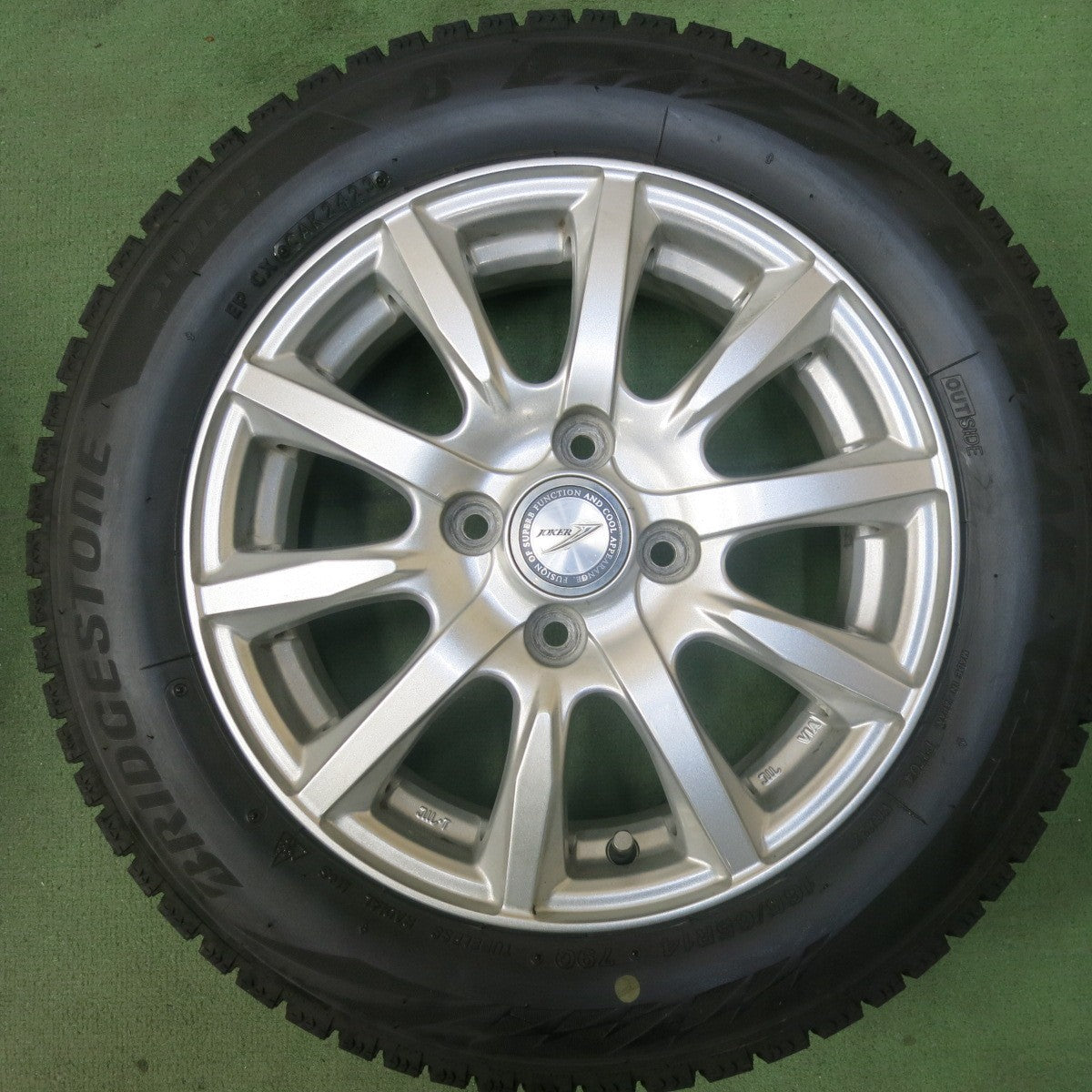 バリ溝！23年！9分★スタッドレス 165/65R14 ブリヂストン ブリザック VRX2 JOKER ジョーカー 14インチ ソリオ ハスラー 等 PCD100/4H★5102201SKス