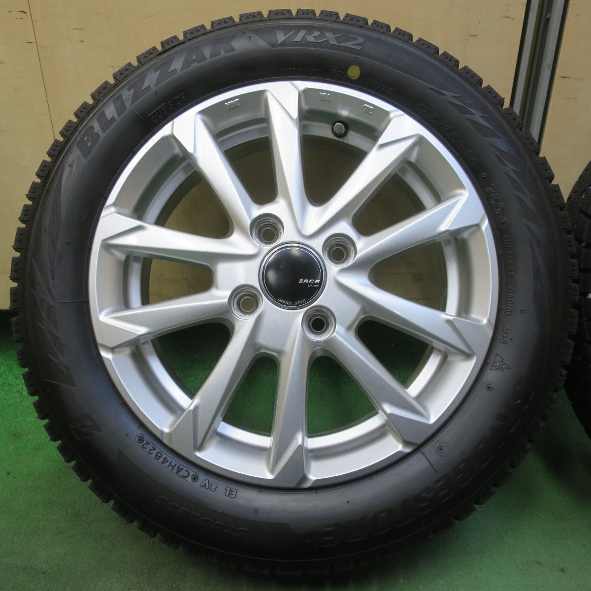 バリ溝！22年！9分◎スタッドレス 155/65R14 ヨコハマ アイスガード iG60 ブリヂストン ブリザック VRX2 ZACK JP-325 MONZA ザック モンツァ 14インチ PCD100/4H◎6080901イス