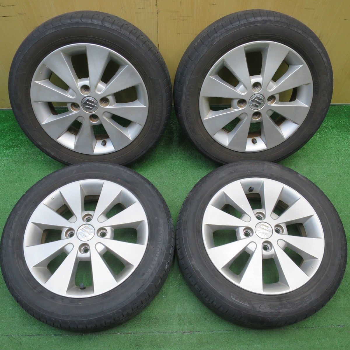 4本価格★スズキ MH23S ワゴンR 純正 155/65R14 ヨコハマ エコス ES31 14インチ PCD100/4H★6022508NJノ