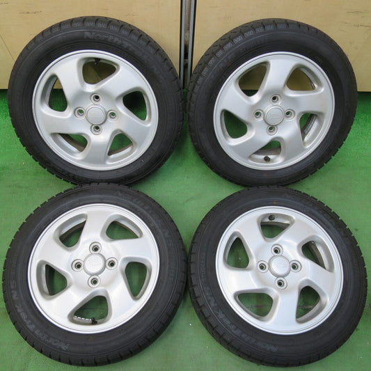 バリ溝！22年！ほぼ10分★ダイハツ ムーヴ 純正 155/65R14 スタッドレス オートバックス ノーストレック N5 14インチ PCD100/4H★5021112イス