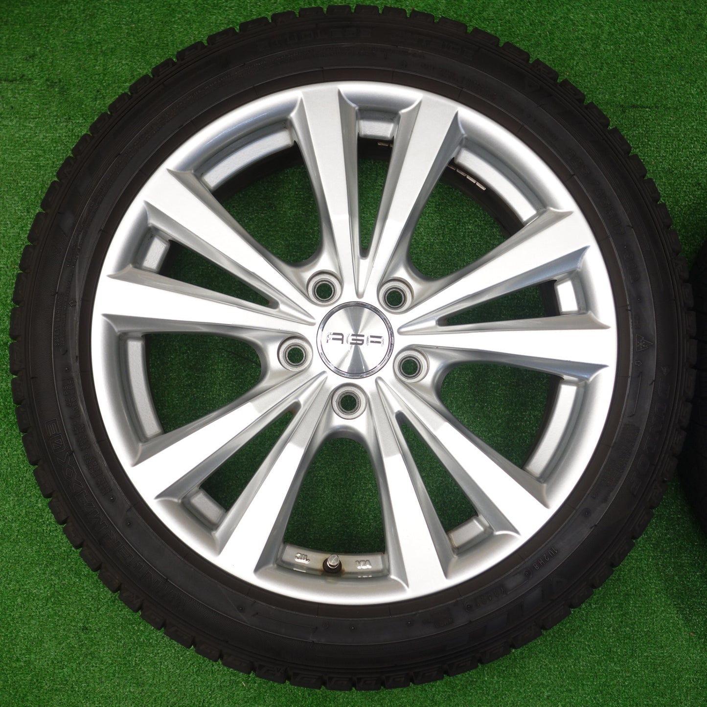 バリ溝！キレイ！9.5分★アウディ 等 AGA Dorf 225/45R17 スタッドレス ダンロップ ウインターマックス 03 17インチ ドルフ PCD112/5H★5122004KTス