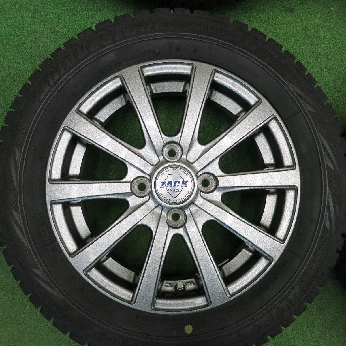 バリ溝！8.5分★スタッドレス 165/65R14 ブリヂストン ブリザック REVO GZ ZACK JP-110 MONZA ザック 14インチ ソリオ ハスラー 等 PCD100/4H★5021306TNス