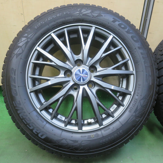 バリ溝!23年!キレイ!9分◎シエンタ 等 185/65R15 スタッドレス トーヨー オブザーブ GIZ2 ravrion RM01 ラブリオン 15インチ PCD100/5H◎6083107イス