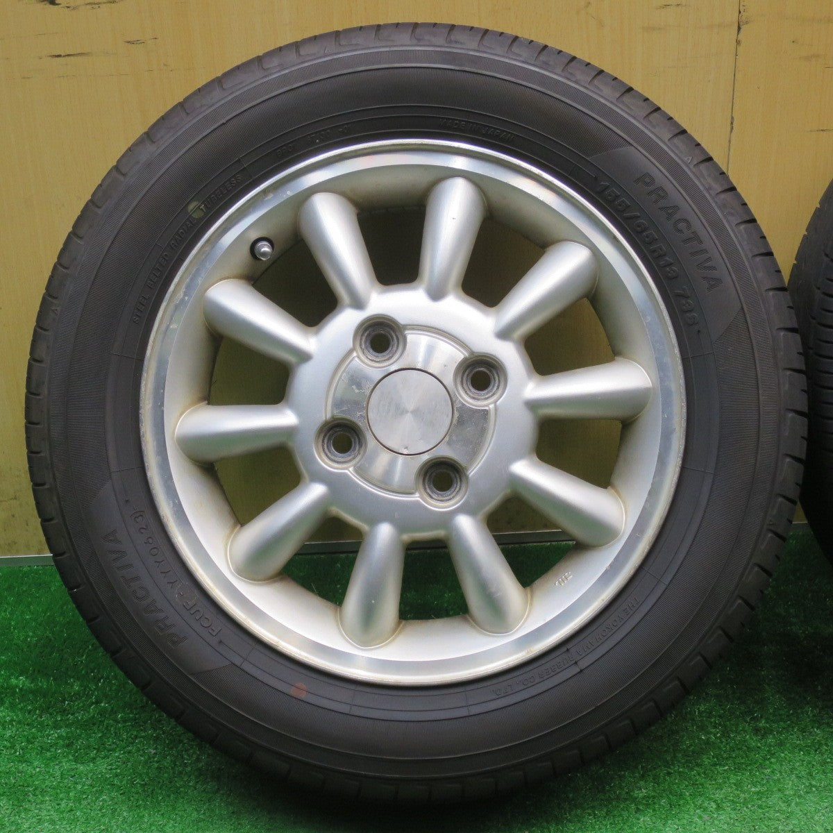 バリ溝！23年！8.5分★スズキ ラパン 純正 155/65R13 プラクティバ ヨコハマ製 13インチ PCD100/4H★5111111NJノ