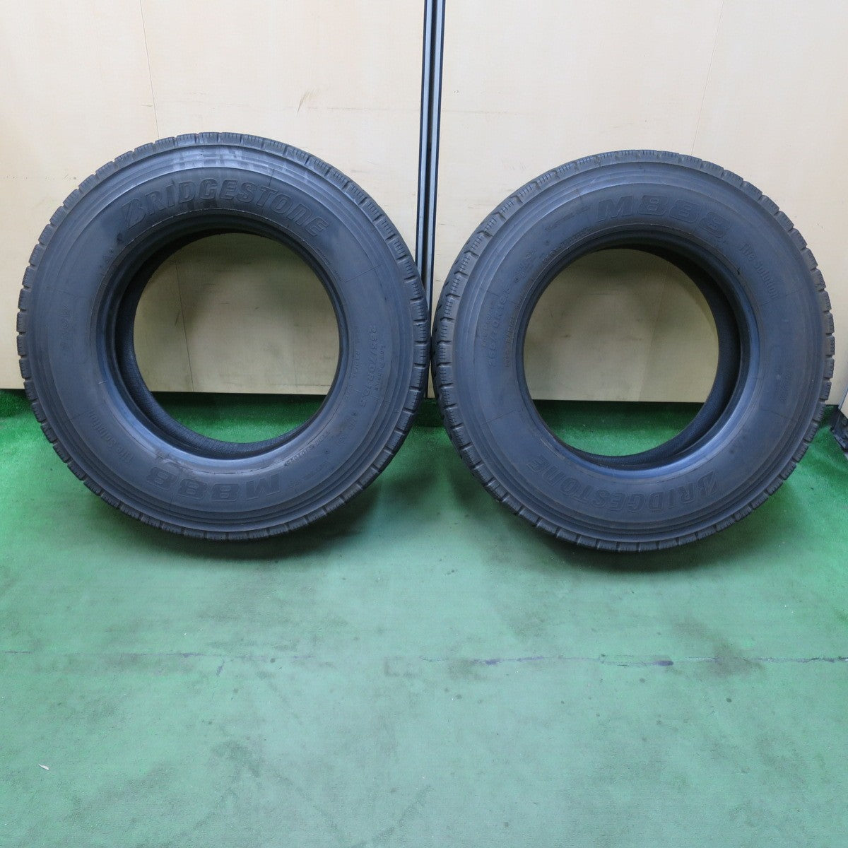 バリ溝！25年！9.5分！2本★トラック タイヤ 265/70R19.5 140/138J ブリヂストン M888 ミックス オールシーズン 19.5インチ★5120407イスタ