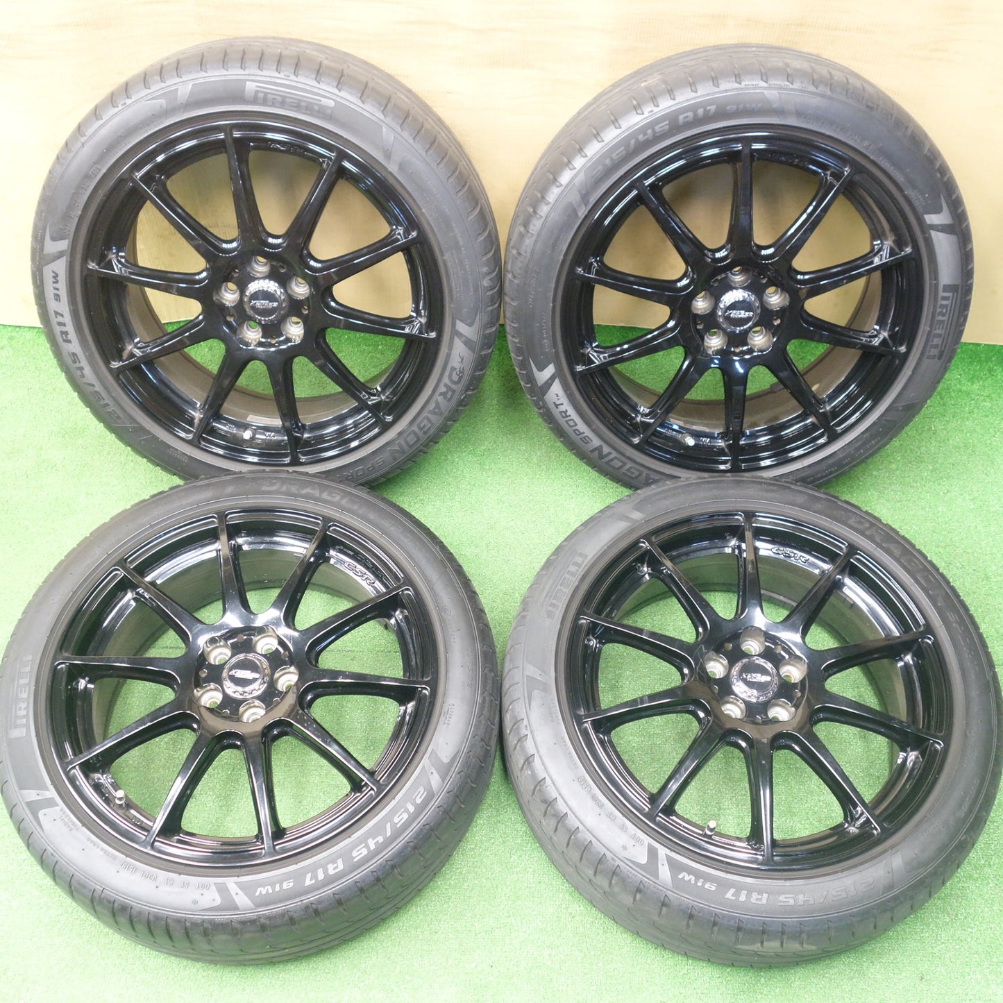 4本価格★プリウス 等 215/45R17 ピレリ ドラゴン スポーツ TM X CROSS SPEED PREMIUM クロススピード 17インチ PCD100/5H★6021404KTノ