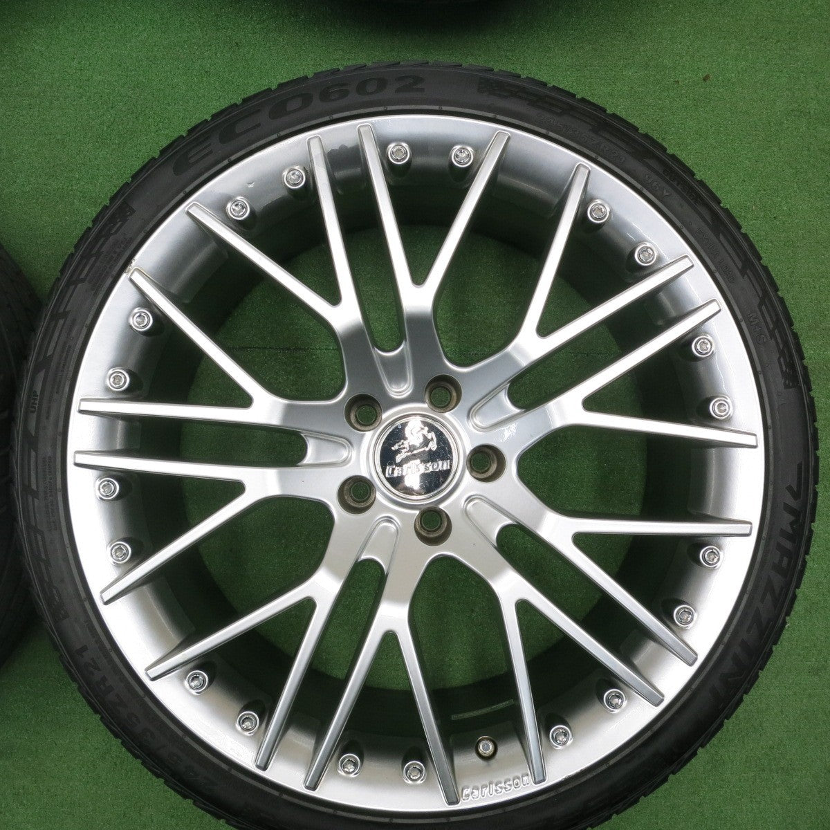 [送料無料] 4本！22年★Carlsson 1/10x Ultralight ブラッシュド 245/35R21 マジーニ ECO602 21インチ カールソン PCD120/5H★5012001TNノ