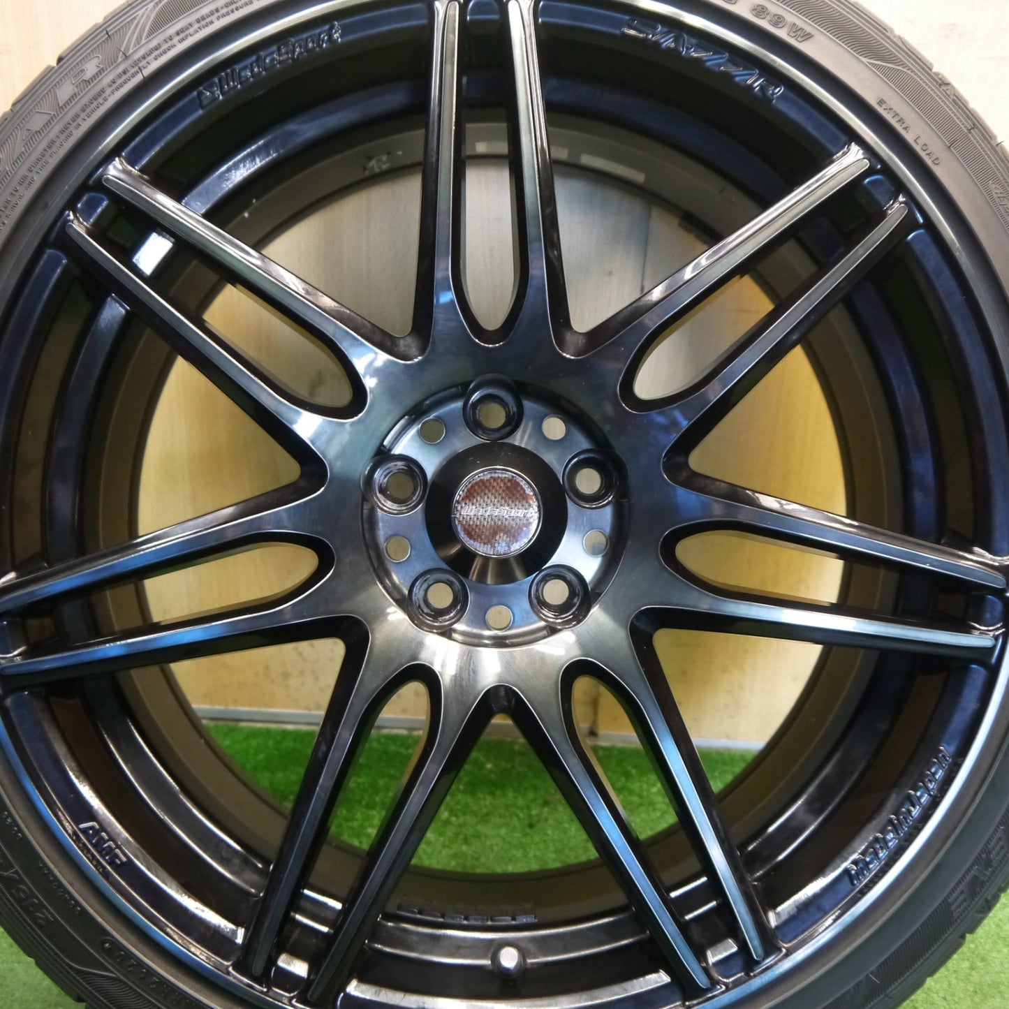 キレイ！1本◎プリウス 等 WedsSport SA-77R 215/40R18 グッドイヤー イーグル LS EXE ウェッズスポーツ 18インチ PCD100/5H◎6080306Hノ