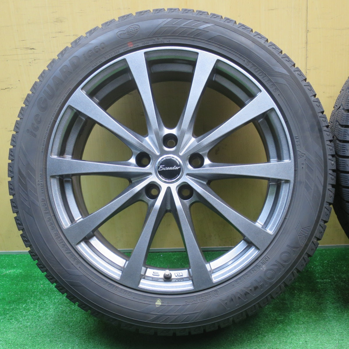 バリ溝！22年！キレイ！9.5分★スタッドレス 225/50R18 ヨコハマ アイスガード iG60 Exceeder エクシーダー 18インチ PCD114.3/5H★5112601NJス