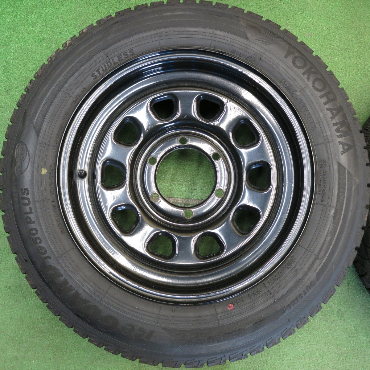 バリ溝！9.5分★スタッドレス 205/65R16 ヨコハマ アイスガード iG50 プラス DAYTONA デイトナ スチール 16インチ PCD139.7/6H★6051405HAス