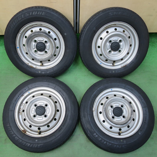 4本価格★スズキ アルト 純正 スチール 135/80R12 ブリヂストン スニーカー SNK2 12インチ PCD100/4H★5052205イノ