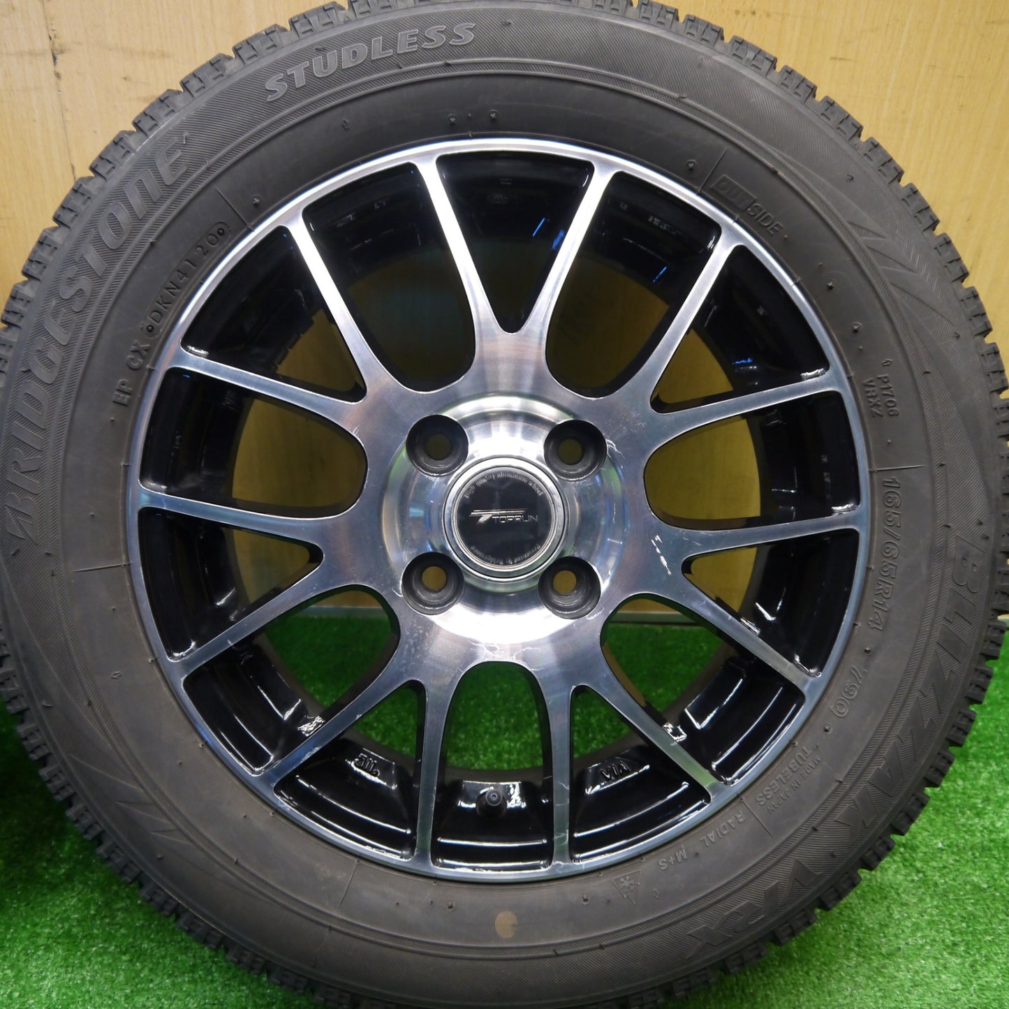 キレイ★スタッドレス 165/65R14 ブリヂストン ブリザック VRX TOPRUN トップラン 14インチ ソリオ ハスラー 等 PCD100/4H★5102905Hス