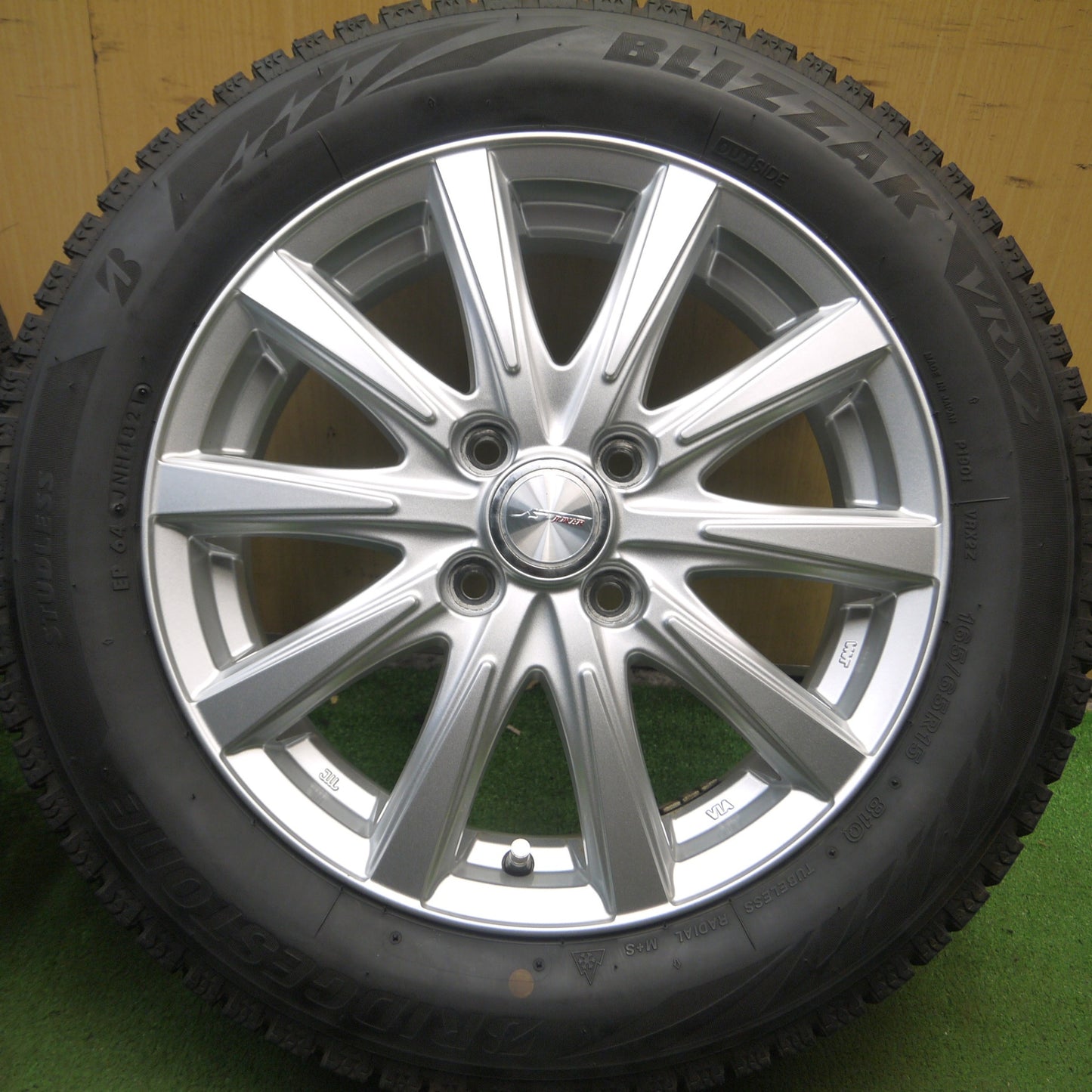 *送料無料* キレイ！21年★スタッドレス 165/65R15 ブリヂストン ブリザック VRX2 JOKER ジョーカー 15インチ PCD100/4H★4040901Hス