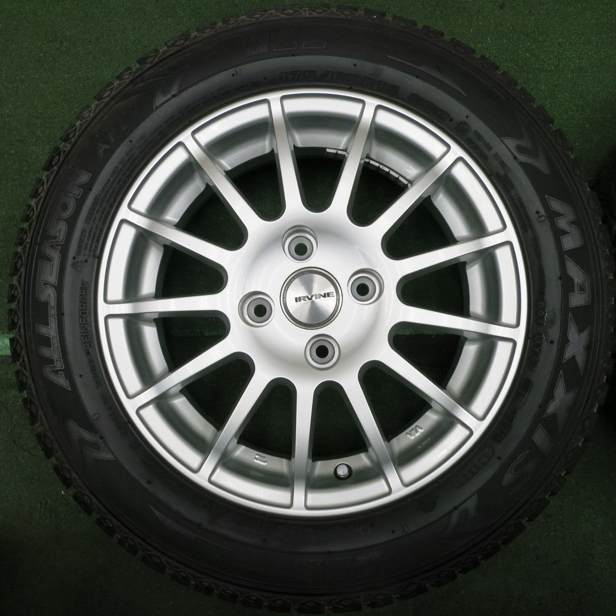 *送料無料* バリ溝！キレイ！8.5分★175/65R14 IRVINE マクシス ALL-SEASON AP2 アーヴィン オールシーズン 14インチ PCD100/4H★4040306NJス