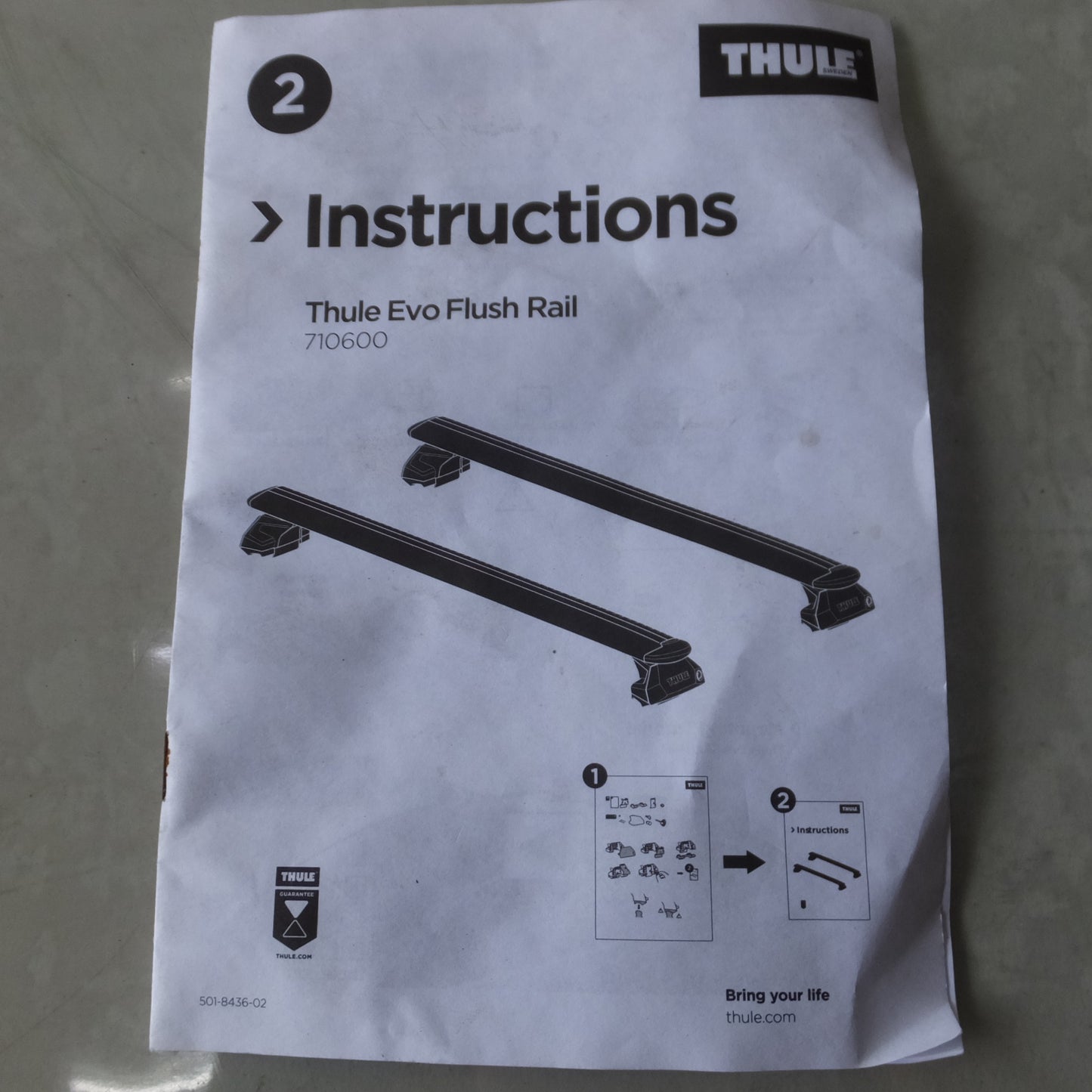 [送料無料] ◆THULE スーリー エボ フラッシュ レール Evo Flush Rail 710600 フット 鍵付き キャリアベース ルーフ キャリア◆