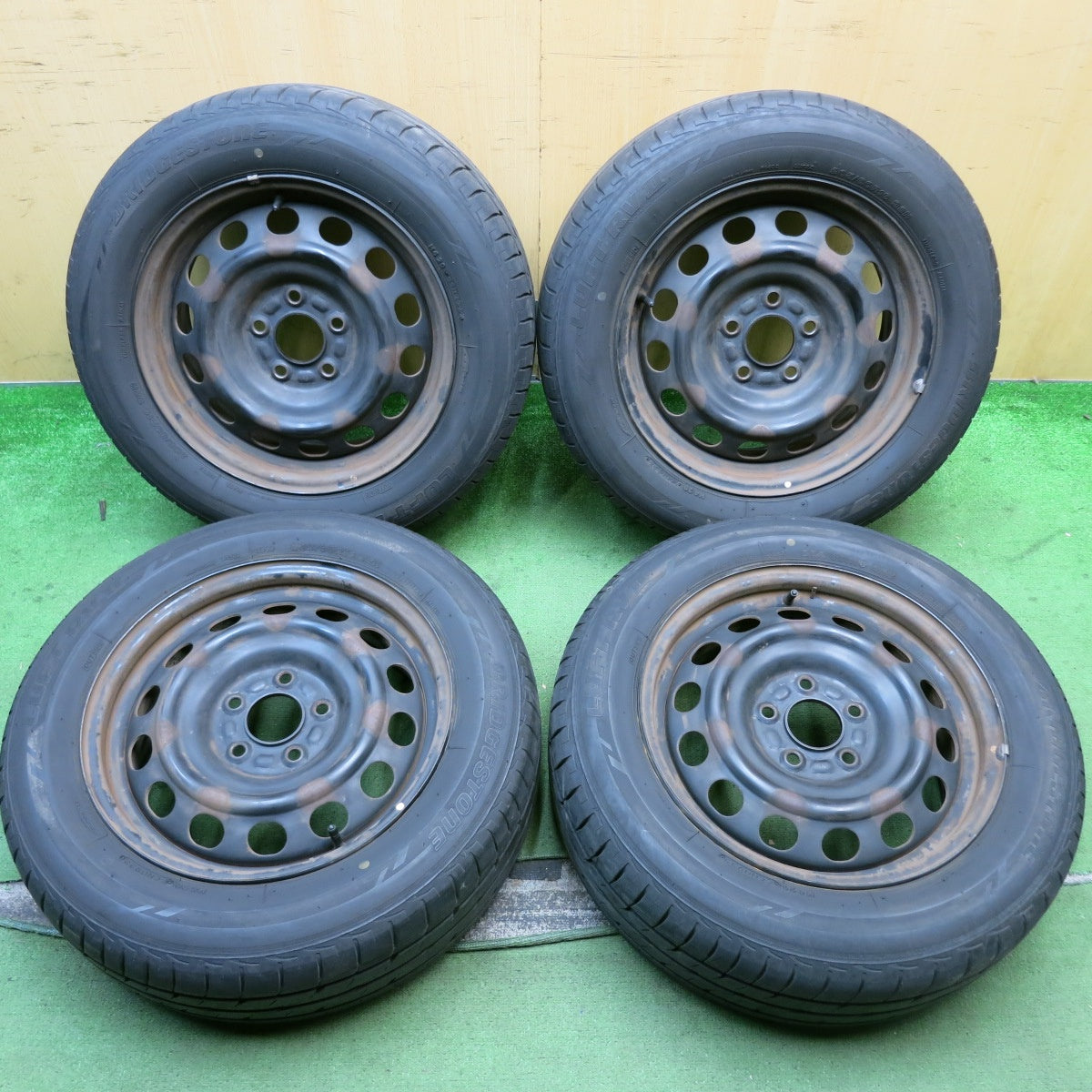 バリ溝！22年！9.5分★マツダ アクセラ アテンザ ビアンテ 等 純正 スチール 205/60R16 ブリヂストン LUFT RV2 16インチ PCD114.3/5H★5100503HAノ