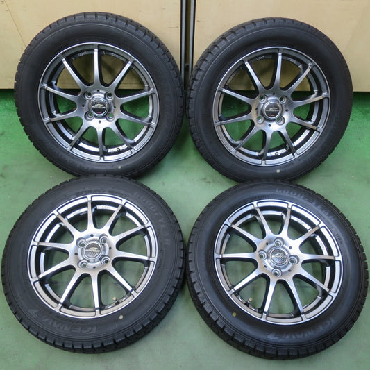 バリ溝！24年！キレイ！9.5分◎スタッドレス 165/65R15 グッドイヤー アイスナビ7 SCHNEIDER MiD シュナイダー 15インチ タフト ソリオ 等 PCD100/4H◎6083105イス