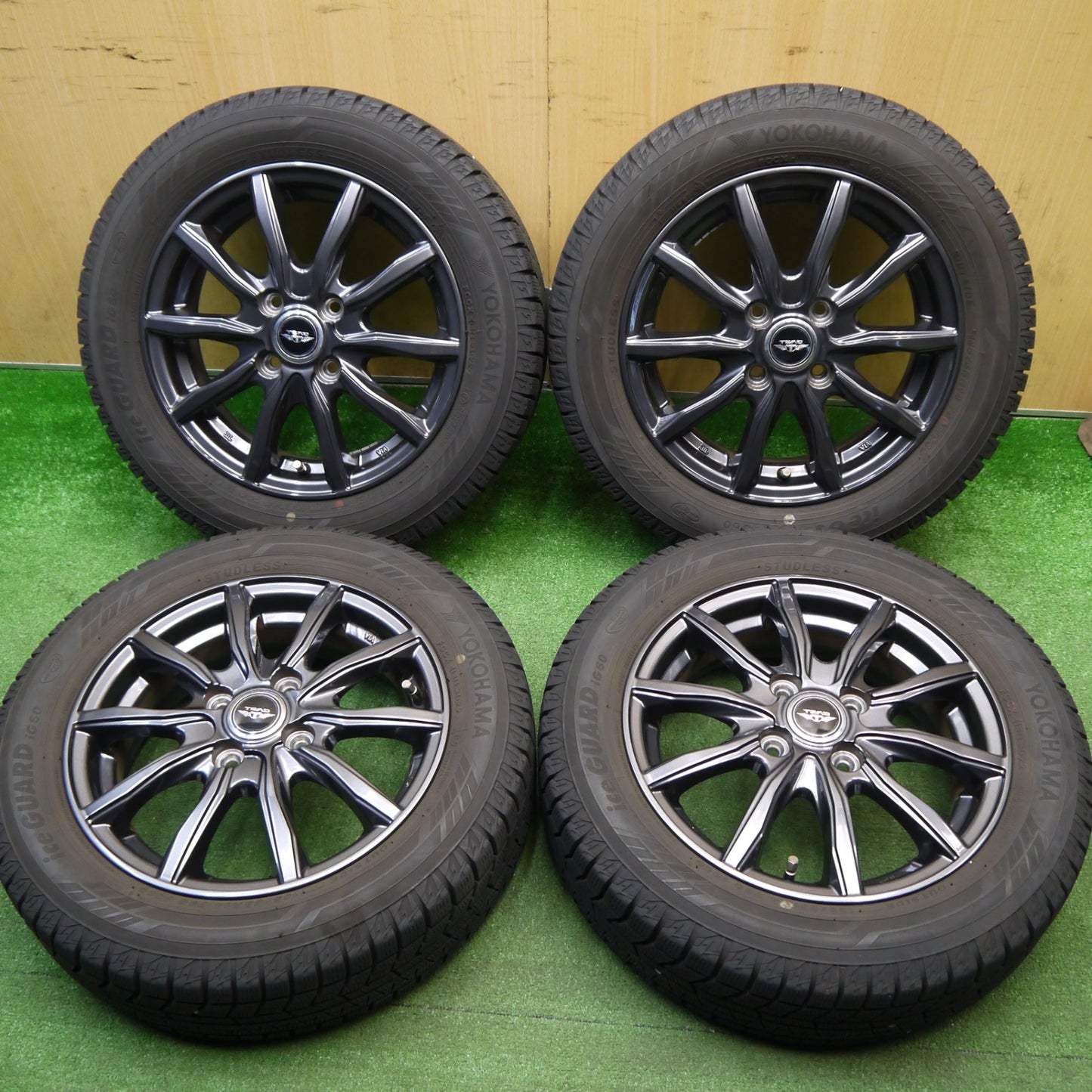 バリ溝！22年！キレイ！8.5分★スタッドレス 165/65R14 ヨコハマ アイスガード iG60 TEAD テッド 14インチ ハスラー アトレー 等 PCD100/4H★5121202Hス