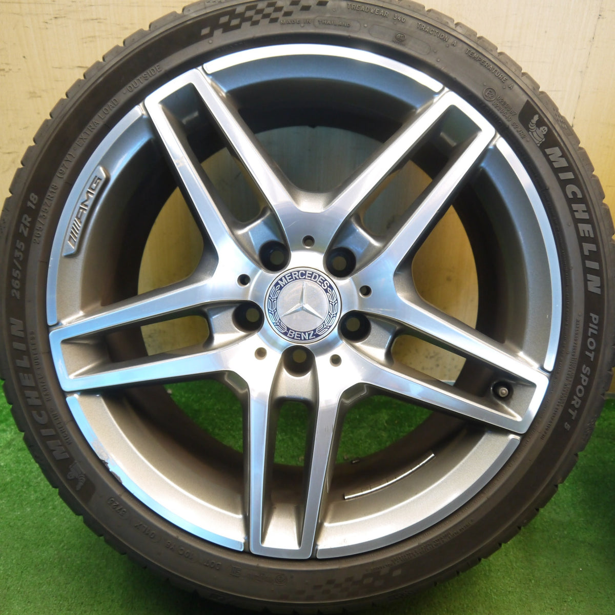 4本価格！23年◎ベンツ Eクラス W212 純正 AMG 245/40R18 265/35R18 ミシュラン パイロット スポーツ5 18インチ PCD112/5H◎6092505Hノ