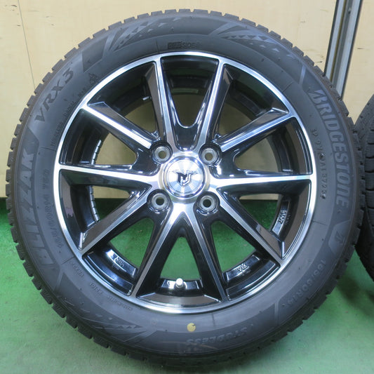 バリ溝!23年!キレイ!9分◎スタッドレス 165/60R14 ブリヂストン ブリザック VRX3 JP-STYLE JPスタイル 軽サイズ エブリィ 等 14インチ PCD100/4H◎6093002イス