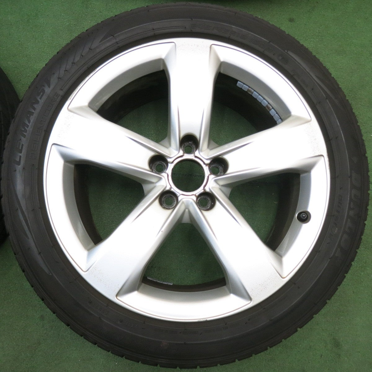 バリ溝！9.5分◎アウディ A6 純正 245/45R18 ダンロップ LE MANS V ルマン5 18インチ PCD112/5H◎6061305HAノ