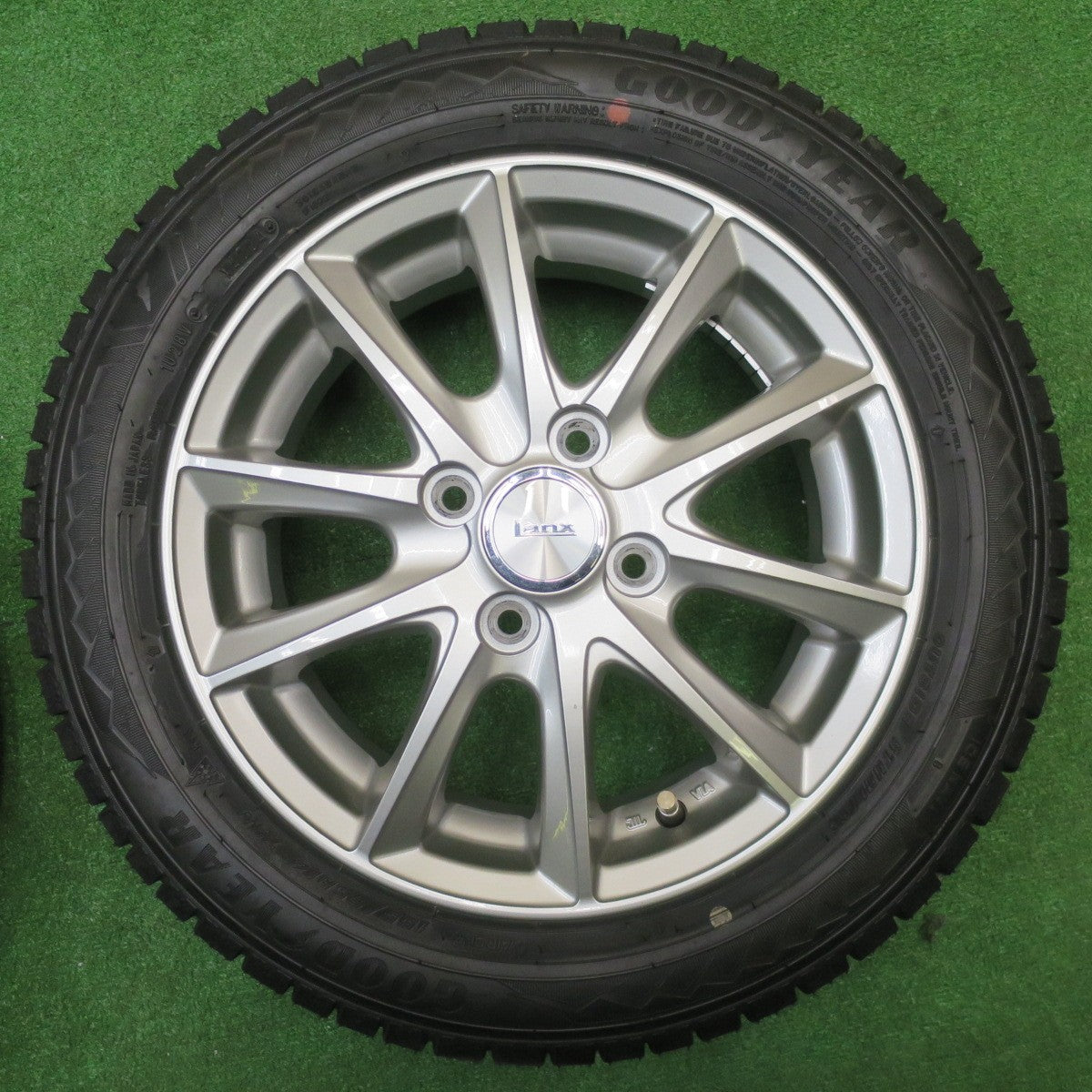 バリ溝！24年！ほぼ10分★スタッドレス 155/65R14 ヨコハマ アイスナビ8 Lanx 社外 アルミ 14インチ PCD100/4H★5110404NJス