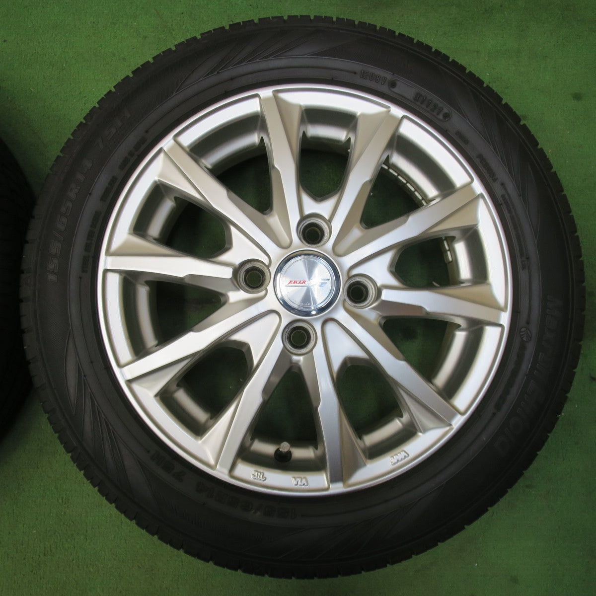 [送料無料] キレイ！21年★155/65R14 オートバックス Maxrun Efficia JOKER ジョーカー 14インチ PCD100/4H★5021701イノ