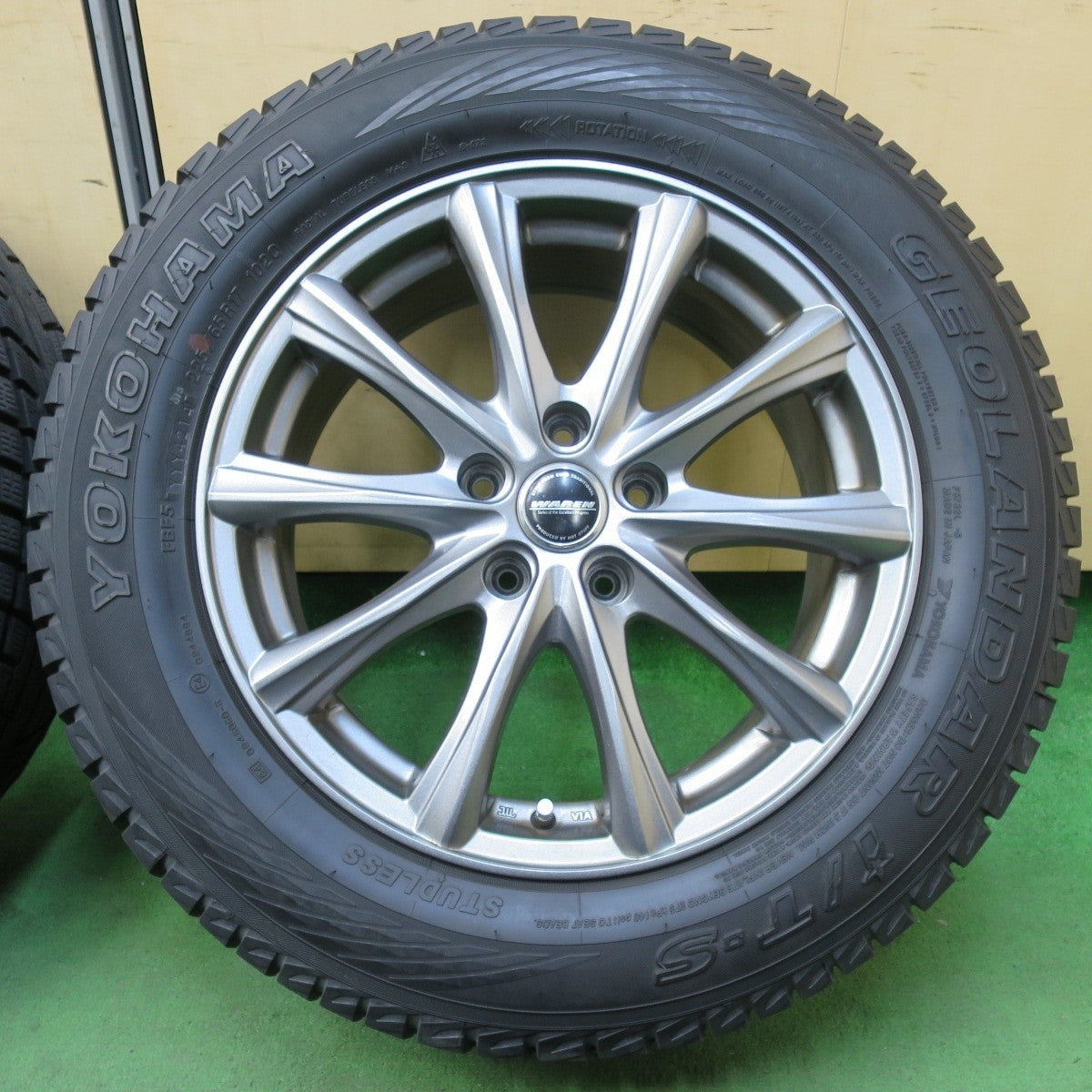 バリ溝！9.5分★スタッドレス 225/65R17 ヨコハマ ジオランダー i/T-S WAREN ヴァーレン 17インチ PCD114.3/5H★5012106イス